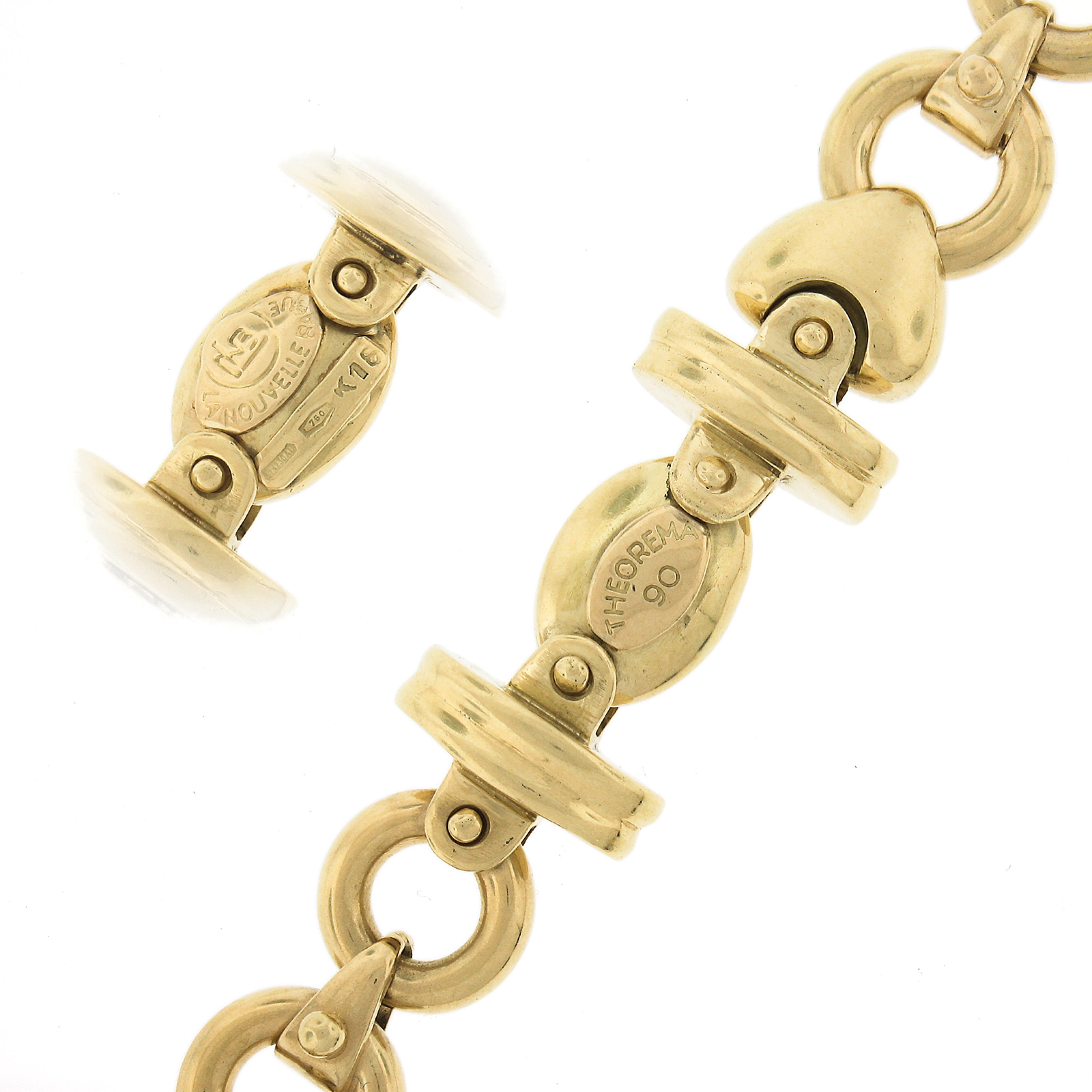 La Nouvelle Bague 18k Gold Multi Edelstein & Emaille lange Fancy Link Kette Halskette 2