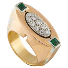 La Nouvelle Bague 18K Rose Gold 0.42ct Diamond and Tsavorite Ring LN07-122425