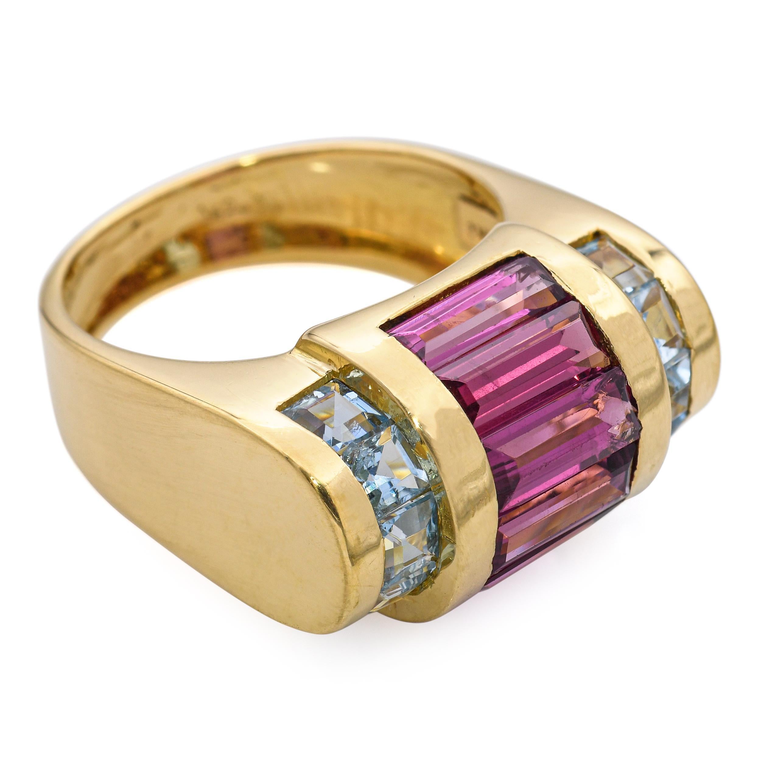 La Nouvelle Bague Bague en or jaune 18k avec tourmaline et aqua Chanel en vente 1