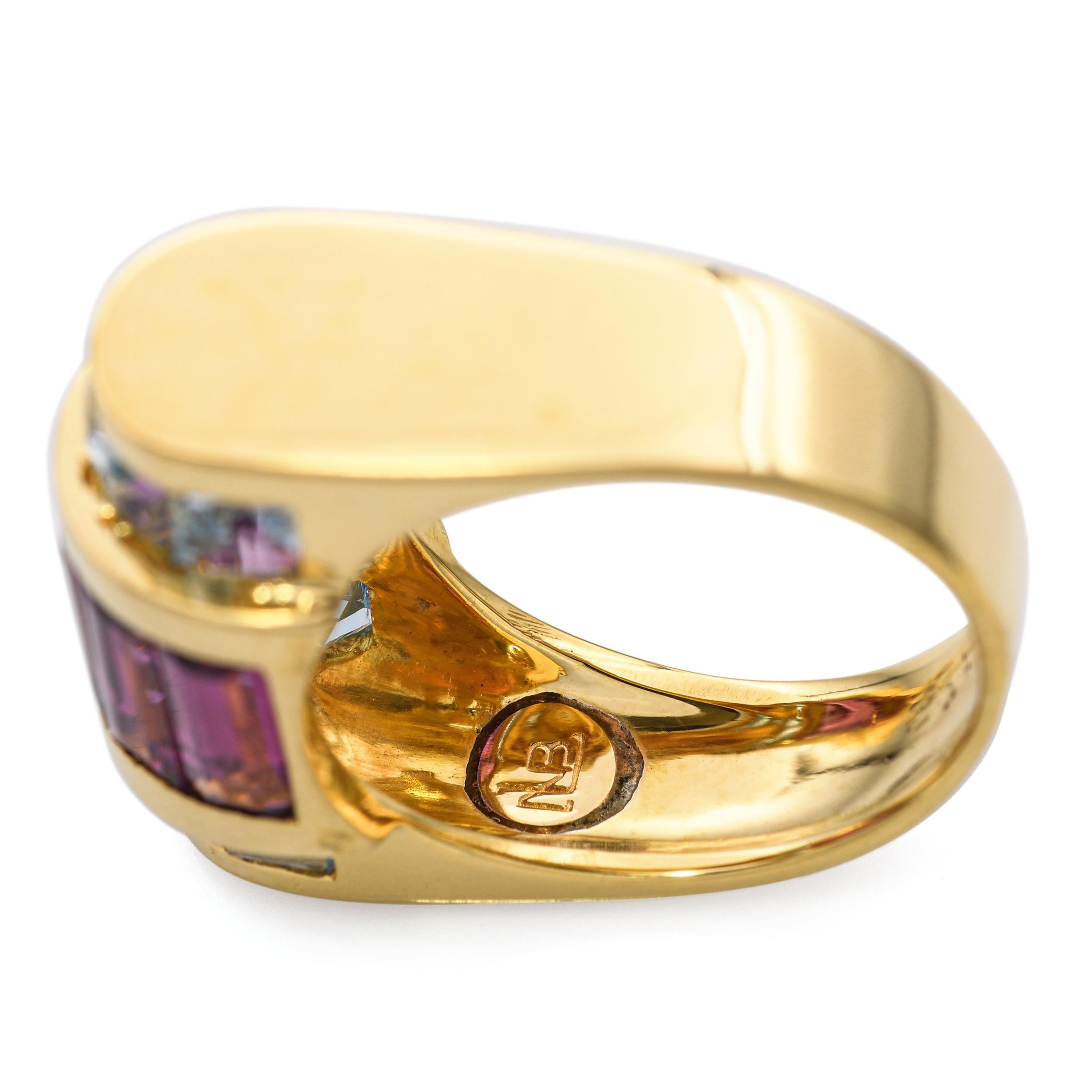 La Nouvelle Bague Bague en or jaune 18k avec tourmaline et aqua Chanel en vente 3