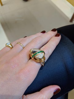 La Nouvelle Bague en or rose et blanc 18 carats, avec diamants et tsavorite