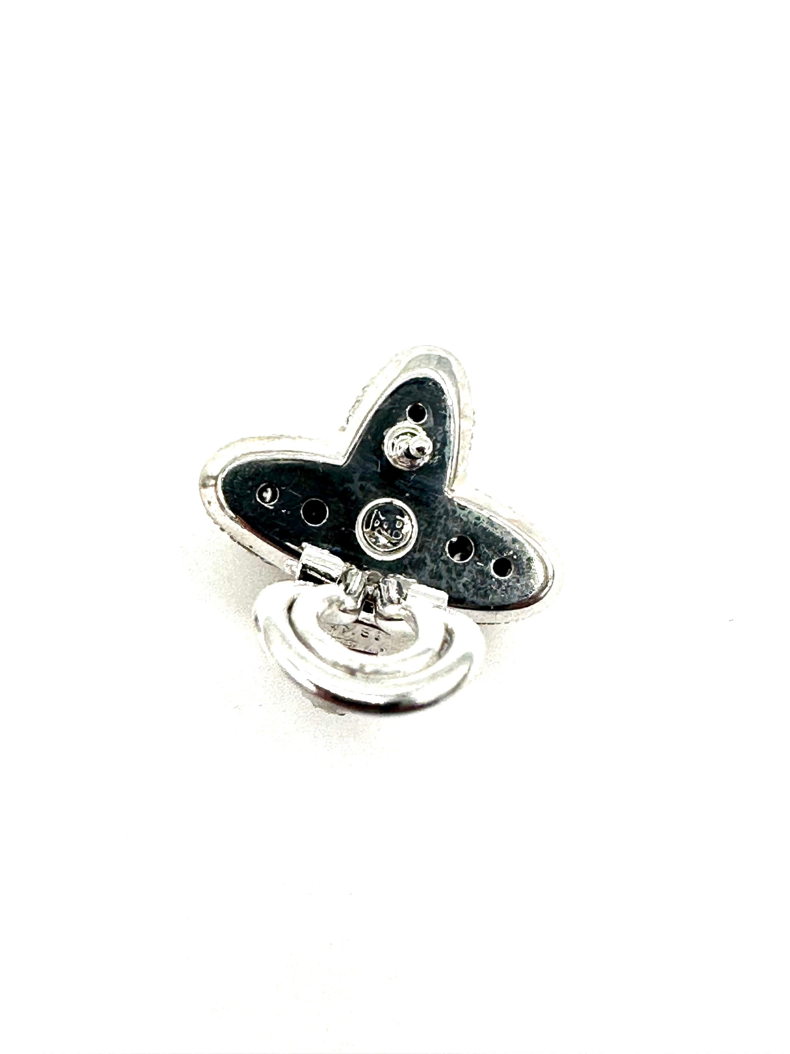 Women's La Nouvelle Bague 3.50 Carat Pave Diamond & 18K White Gold Earrings For Sale