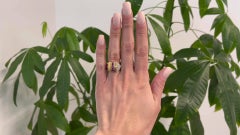 La Nouvelle Bague Amythest Purple Enamel 18k Yellow Gold Belt Buckle Ring