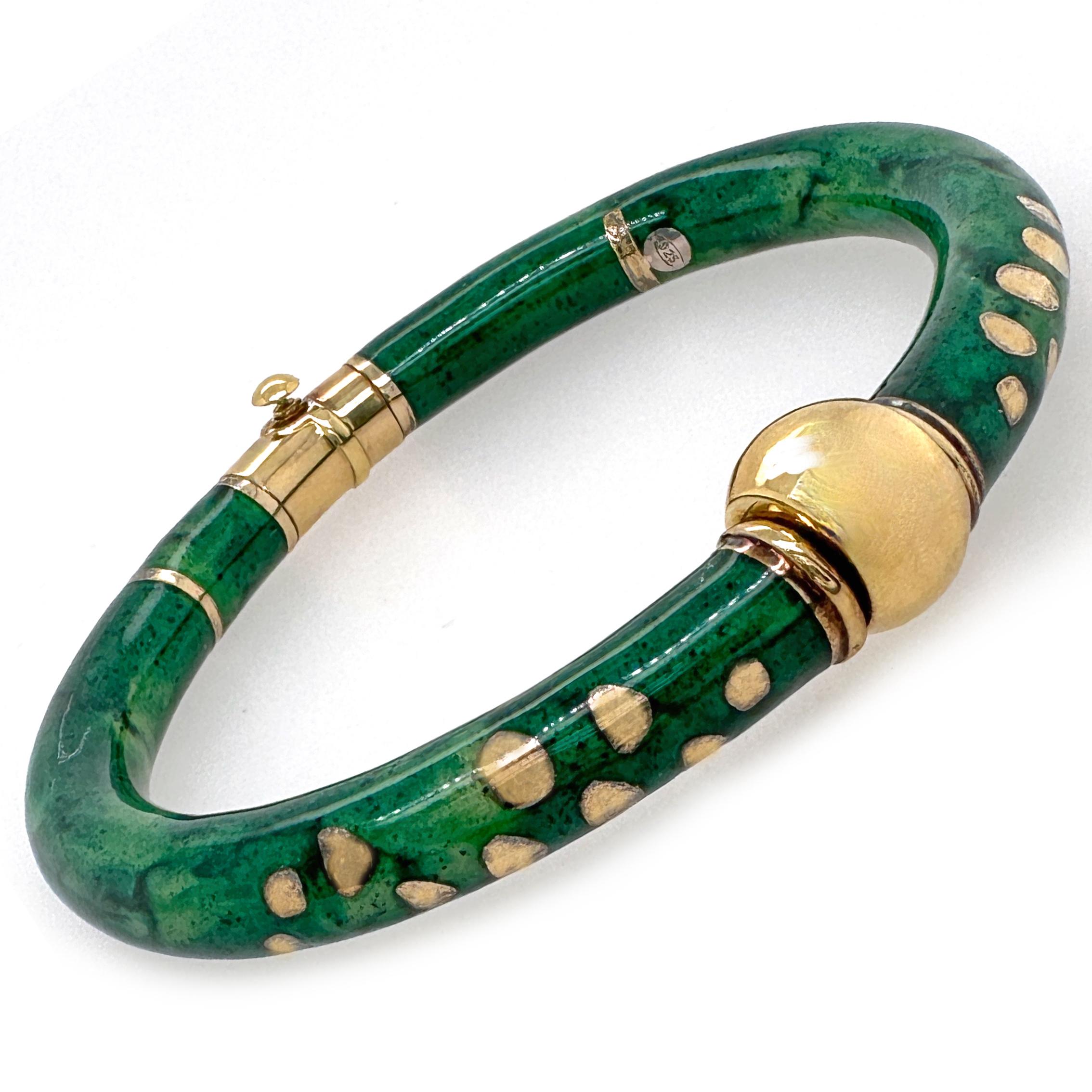 La Nouvelle Bague, founded in Florence in the late 1970's by the husband-and-wife team of Leopoldo and Lea Poldi, was devoted to Florentine craftsmanship, especially enamel work.  Mr. Poldi worked with the best Italian metalsmiths to develop his