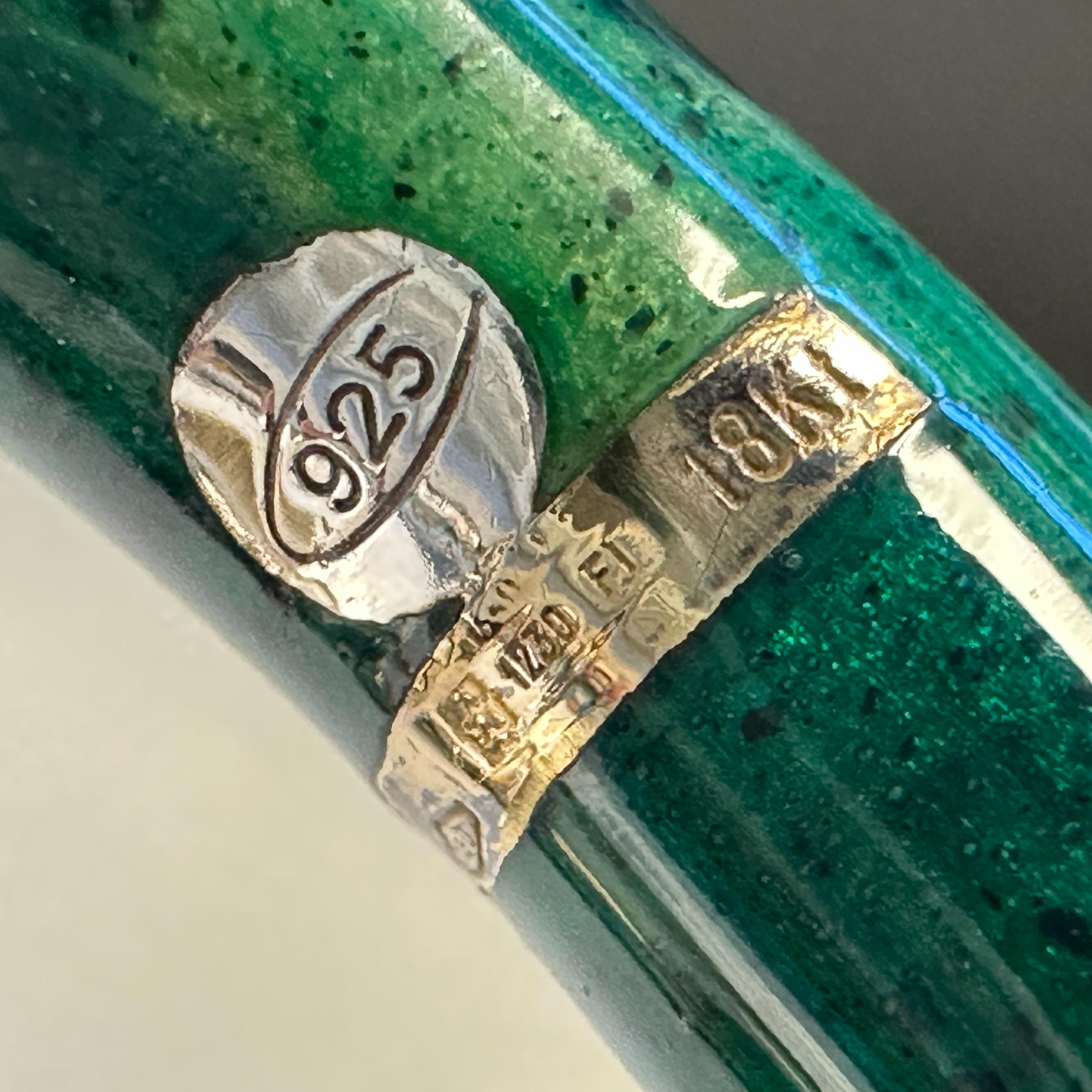 Women's La Nouvelle Bague Enamel Bangle with Signature Ball Hinge in 18K Gold & Sterling