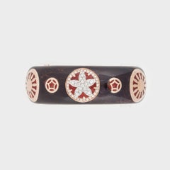 La Nouvelle Bague Enamel Diamond Gold Bangle Bracelet