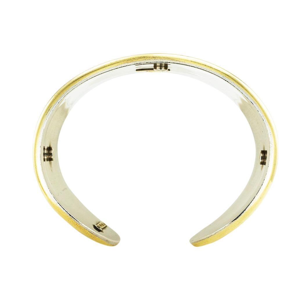 La Nouvelle Bague Equestrian Enamel Gold Sterling Cuff Bracelet 3