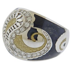 La Nouvelle Bague Gold Enamel Diamond Dome Ring