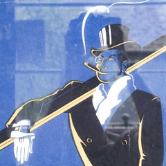'La Nuit de Ski' Original Art Deco Poster