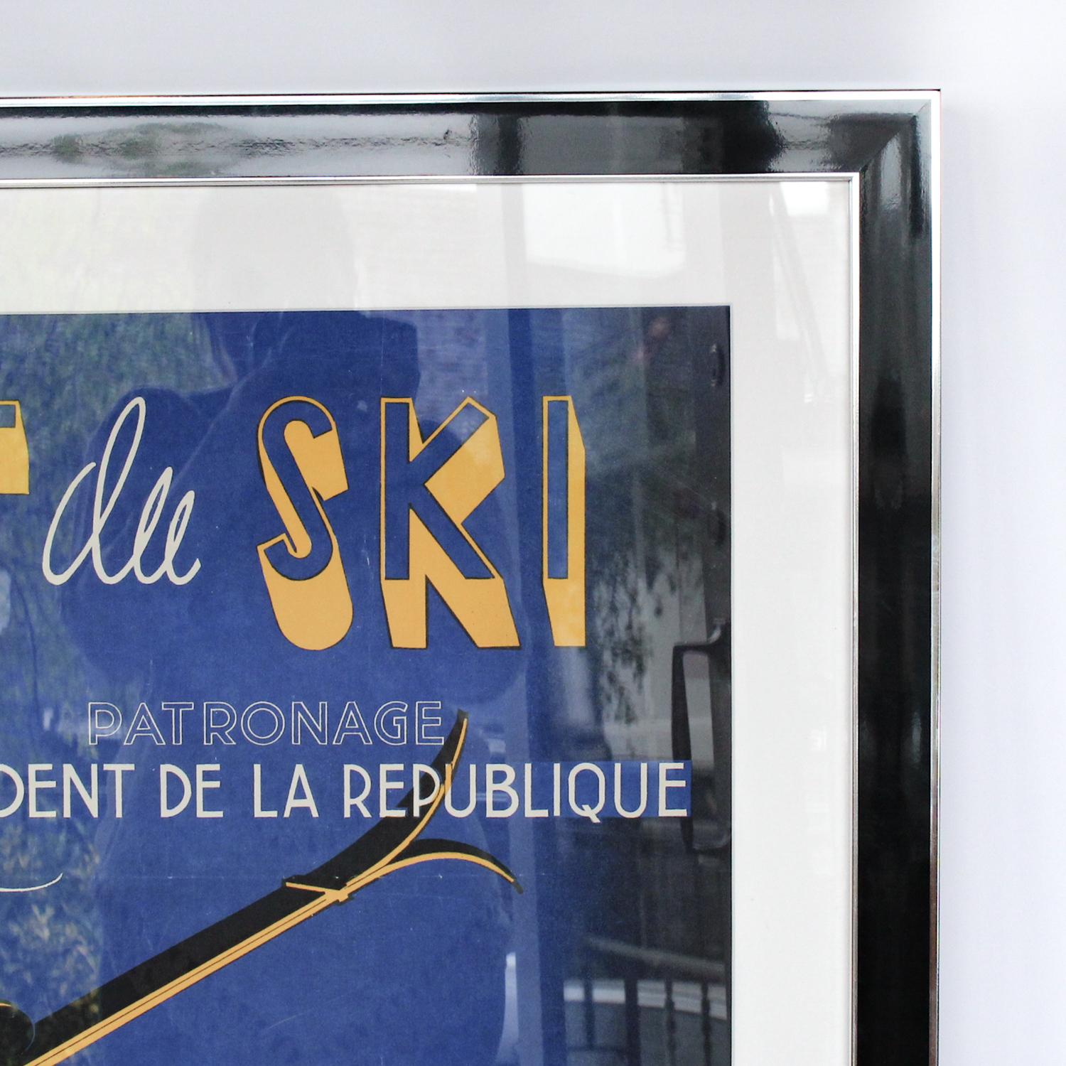 French 'La Nuit de Ski' Original Art Deco Poster