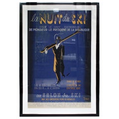 'La Nuit de Ski' Original Art Deco Poster