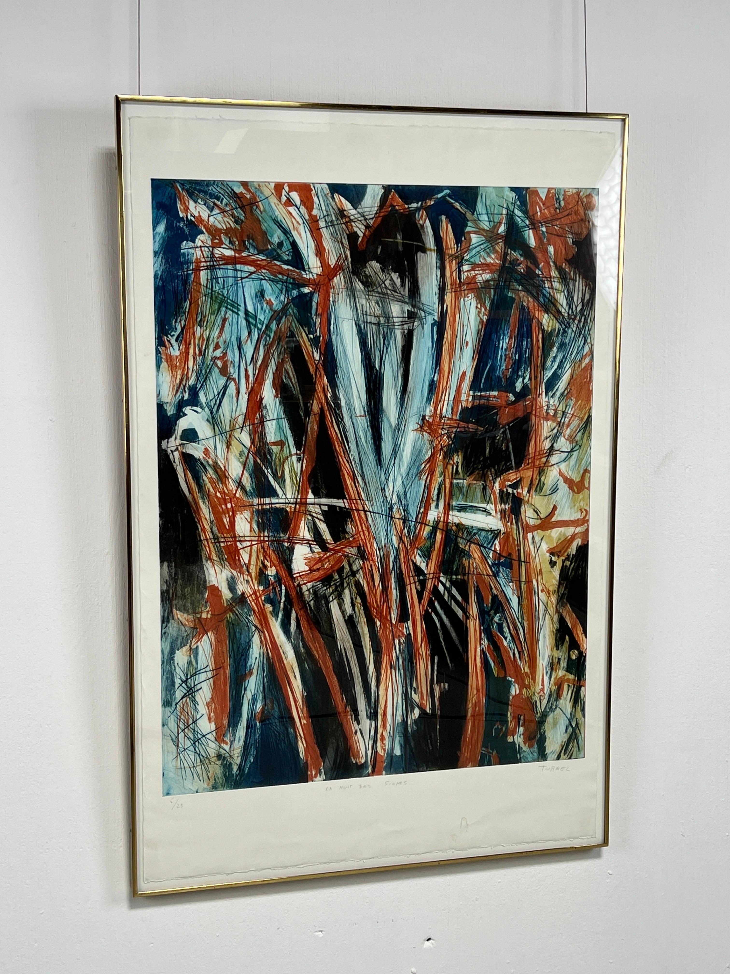 Papier Gravure La Nuit des Signes de Jean-Paul Turmel