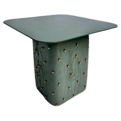 La Nuit Side table in wood and brass by Nadine Hajjar