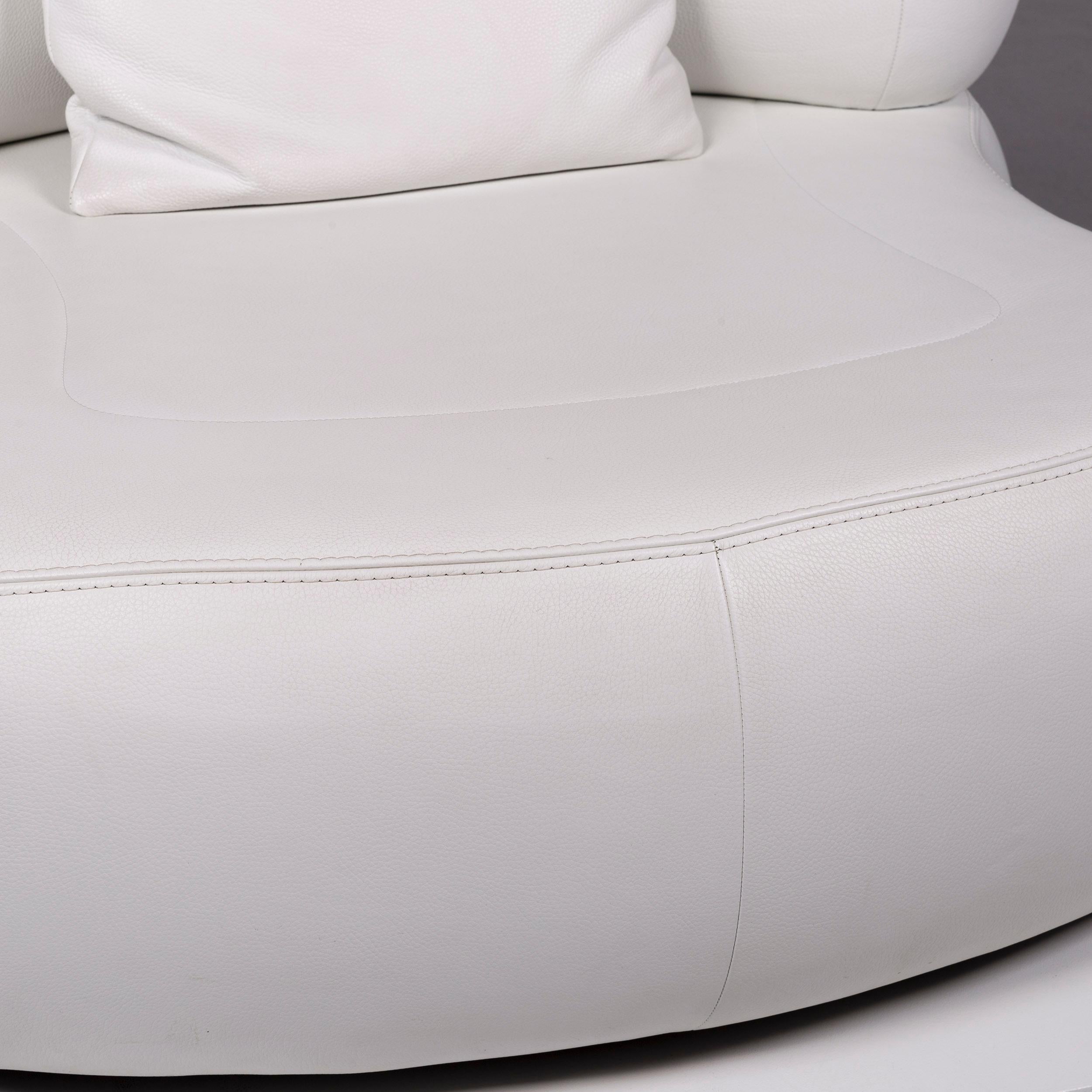 Modern La Nuova Casa Who's Perfect Sofa Set White Genuine Leather