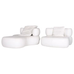 Nuova Casa Who''s Perfect Sofa-Set aus weißem, echtem Leder