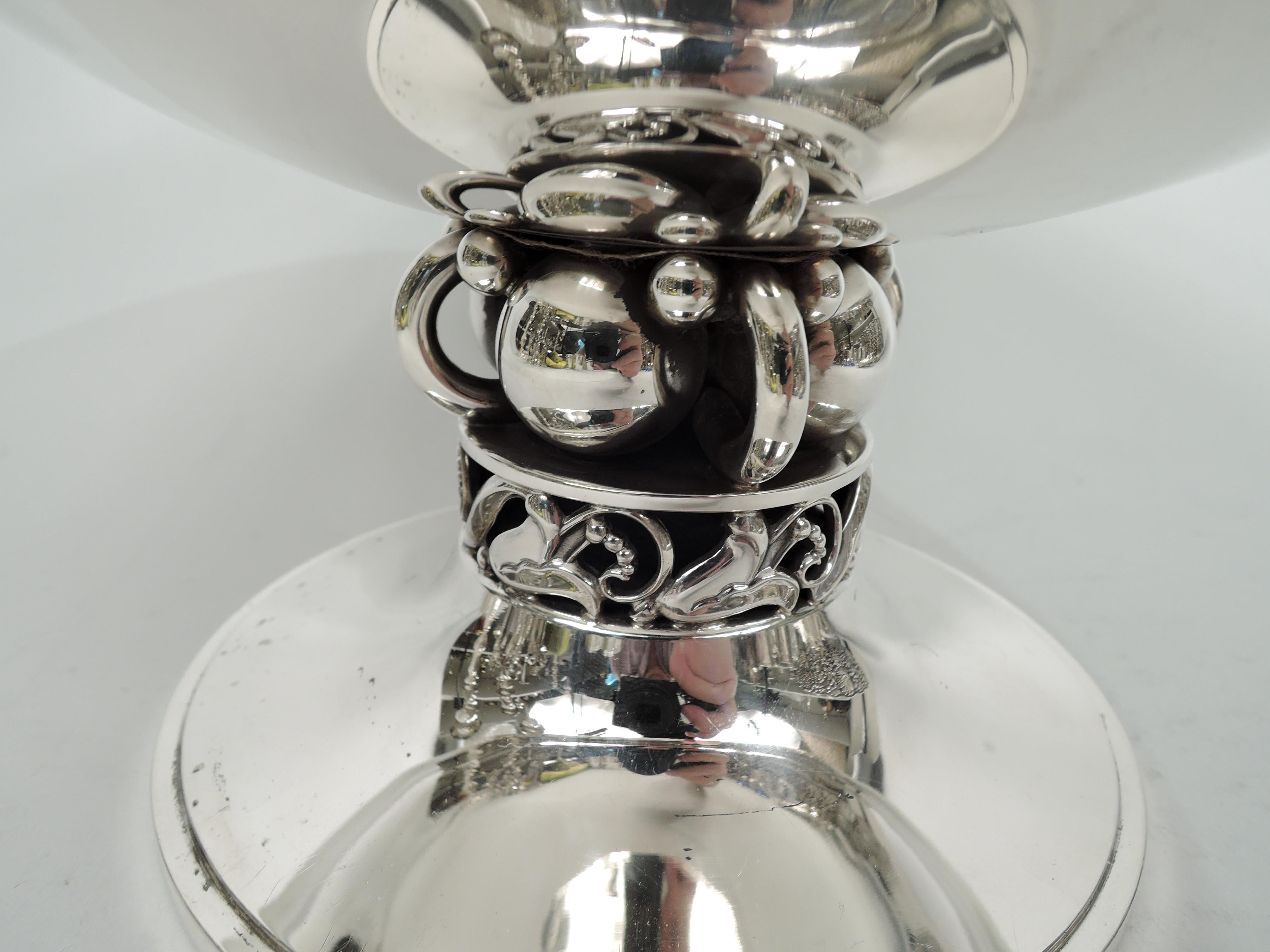 La Paglia for International Mid-Century Modern Sterling Silver Compote In Excellent Condition In New York, NY