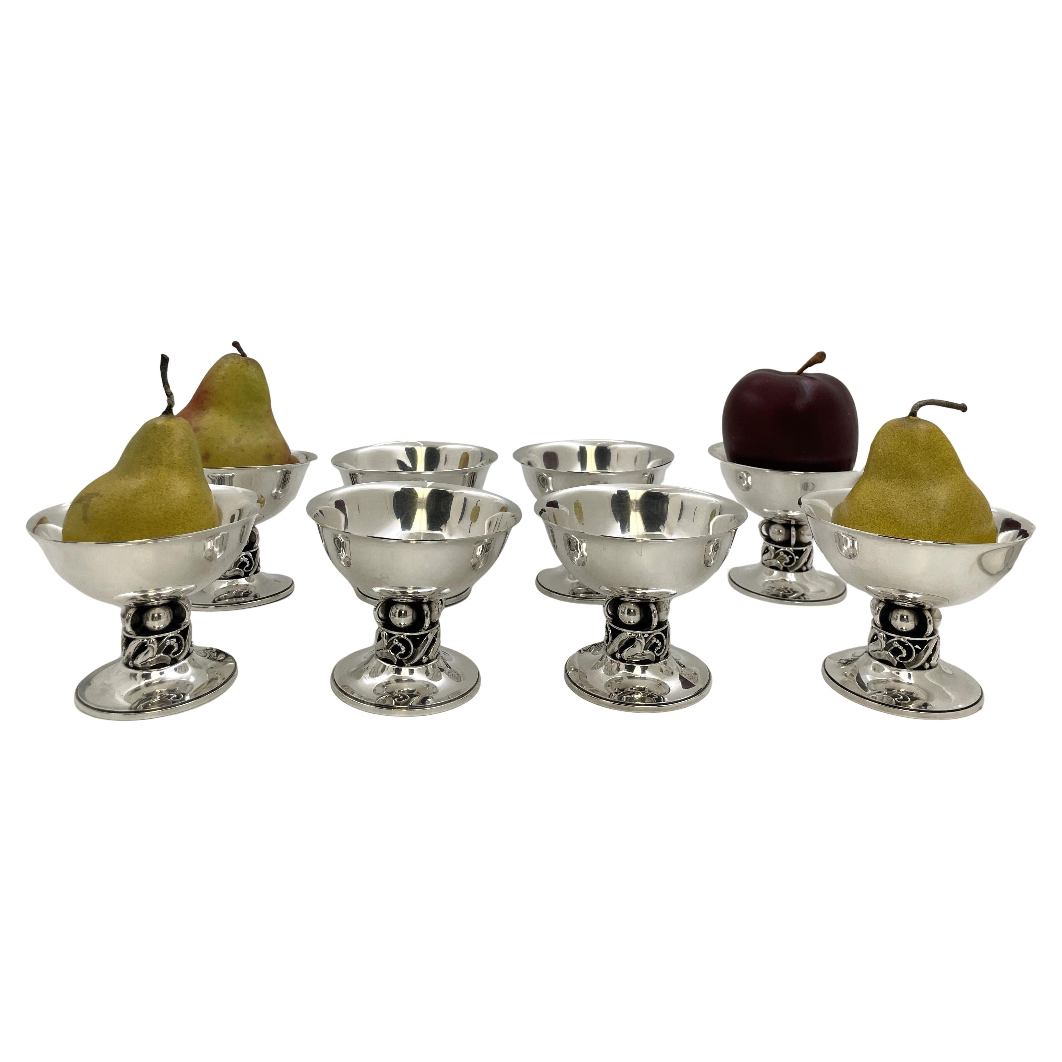 La Paglia for International Sterling Set of 8 Dessert Bowls Mid-Century Modern