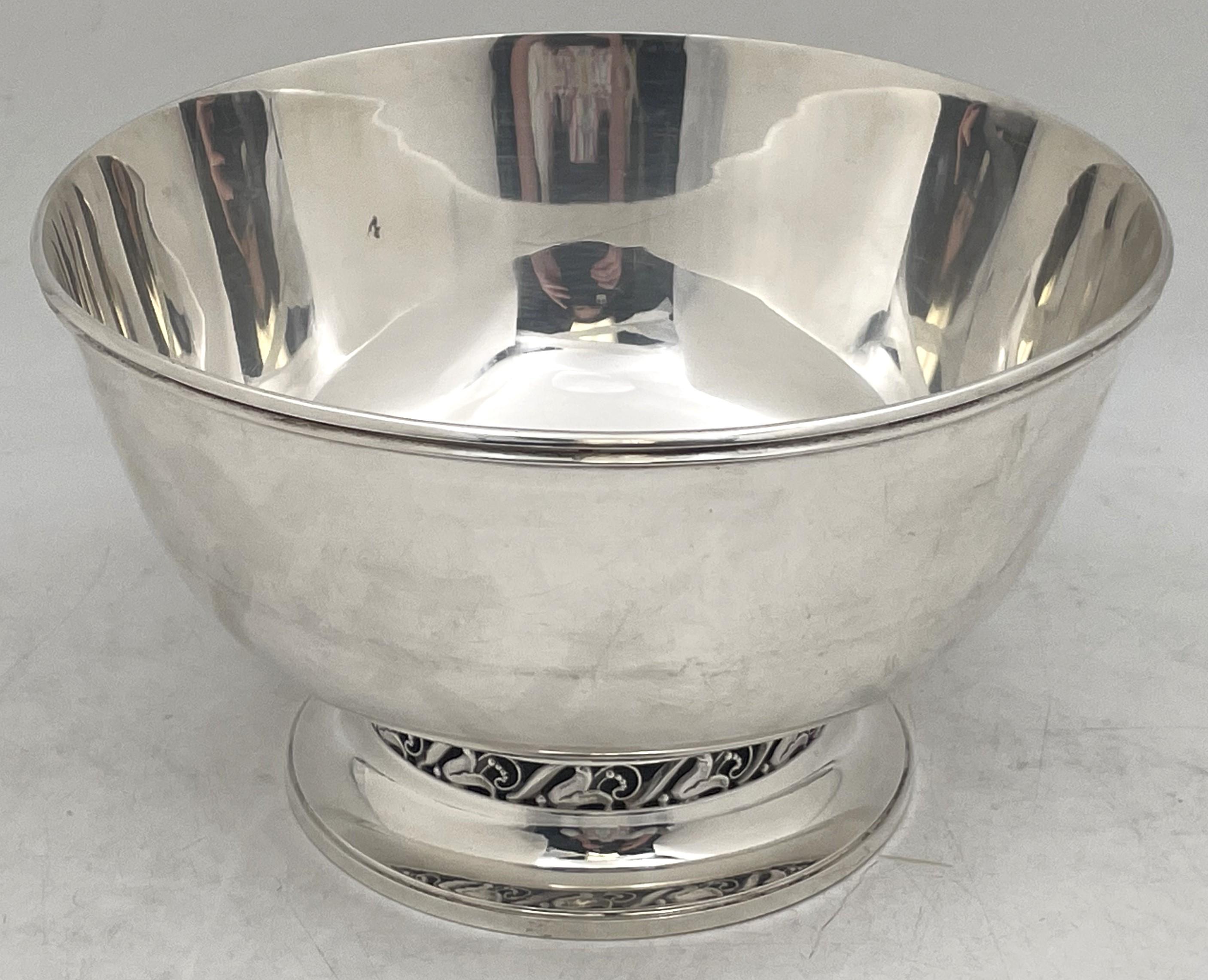 Américain La Paglia International Sterling Silver Bowl Mid-Century Modern & Jensen Style en vente
