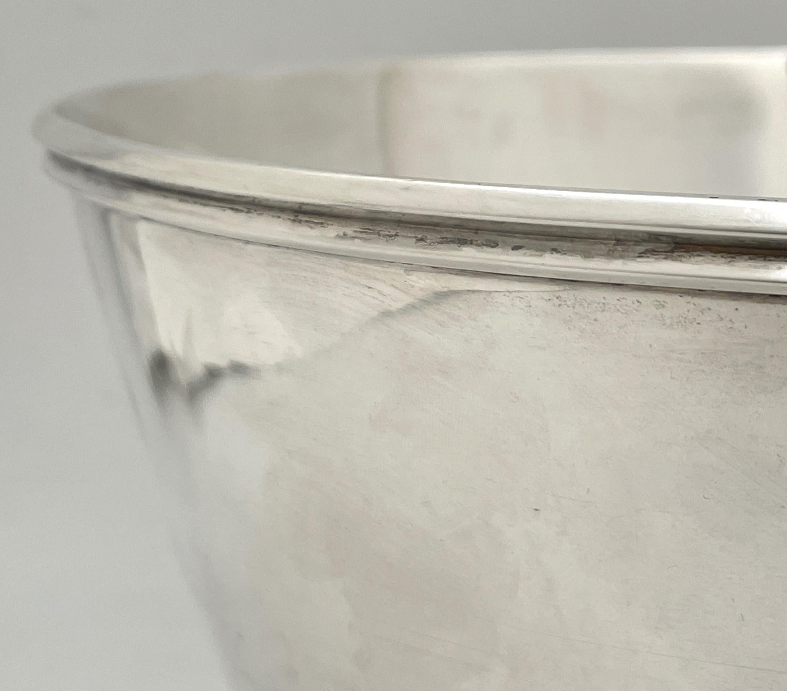 20ième siècle La Paglia International Sterling Silver Bowl Mid-Century Modern & Jensen Style en vente