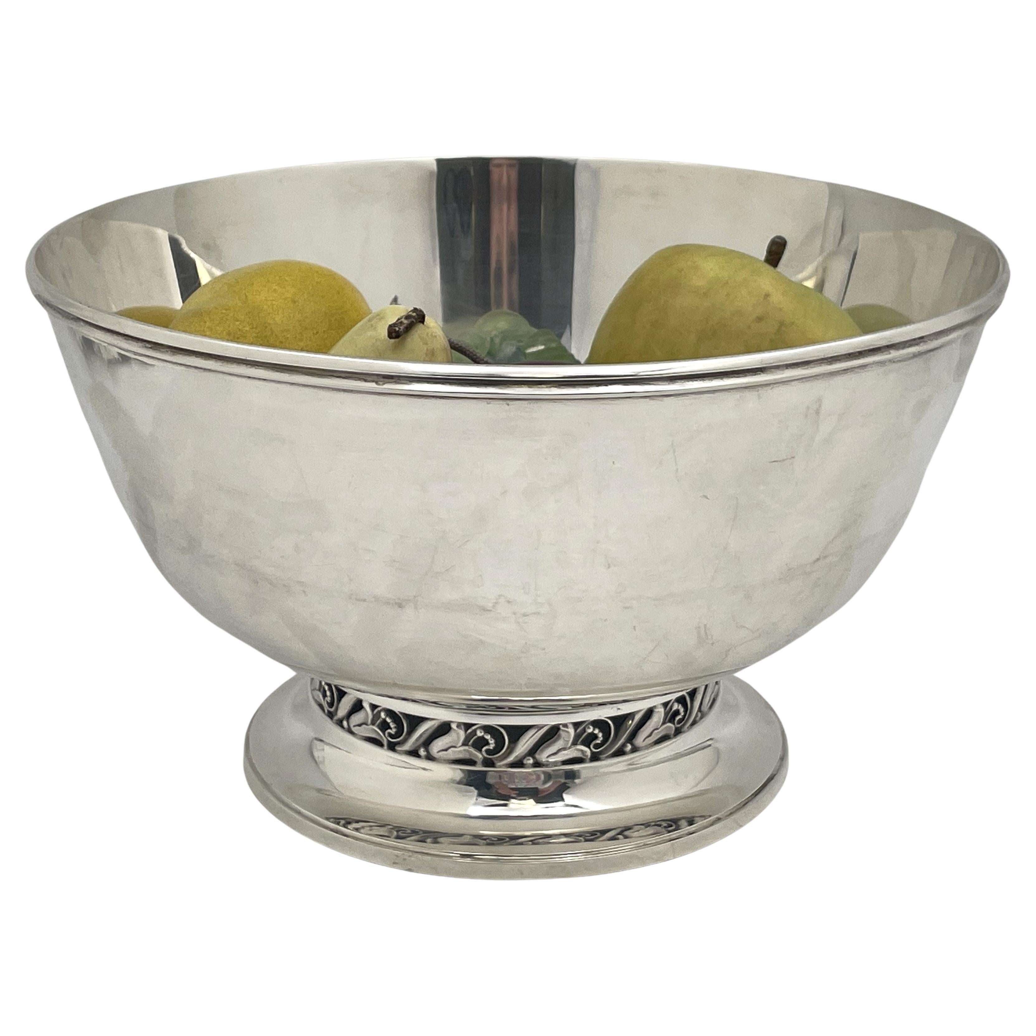 La Paglia International Sterling Silver Bowl Mid-Century Modern & Jensen Style For Sale