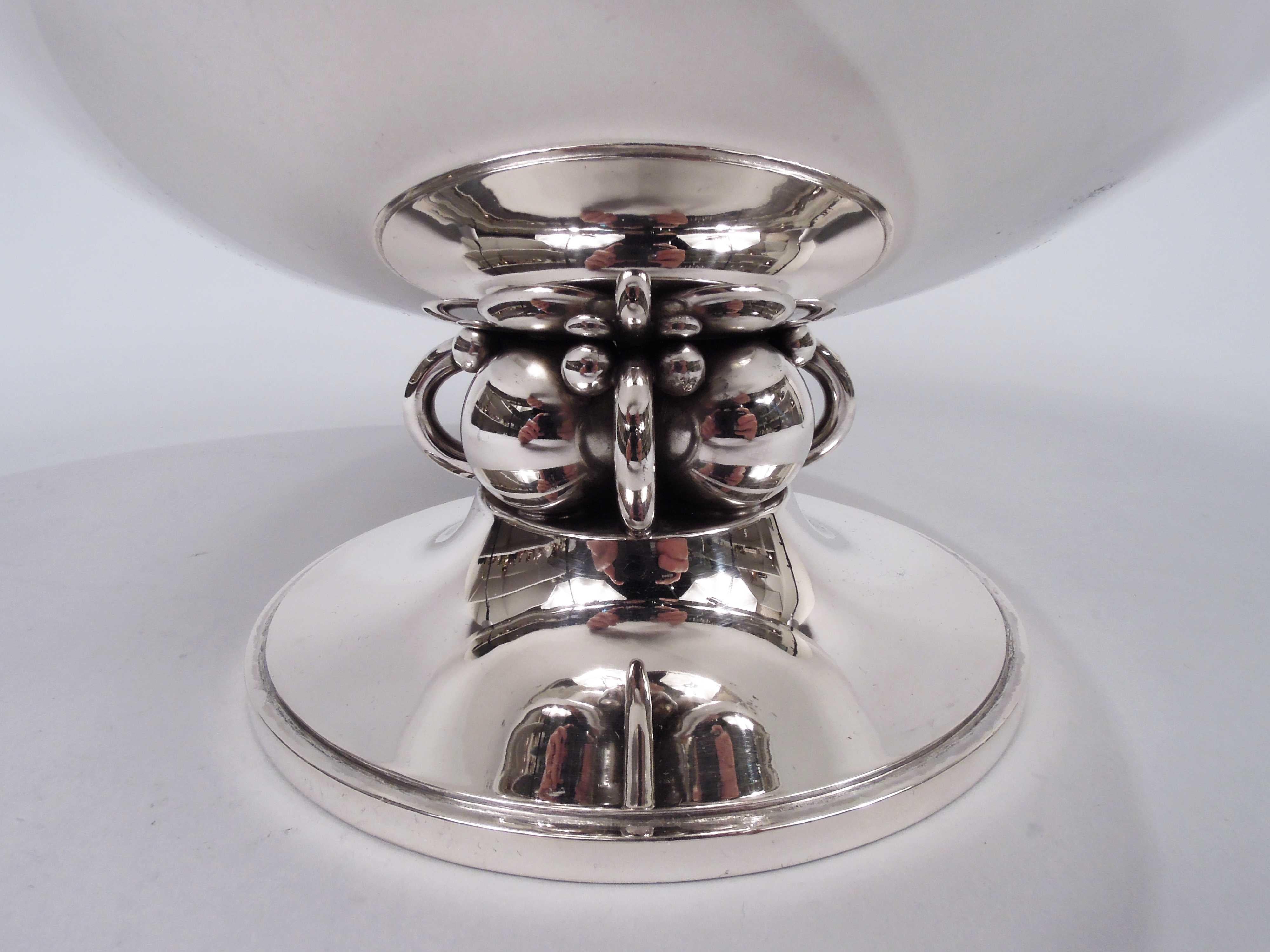 La Paglia Midcentury Modern Sterling Silver Centerpiece Bowl In Good Condition For Sale In New York, NY