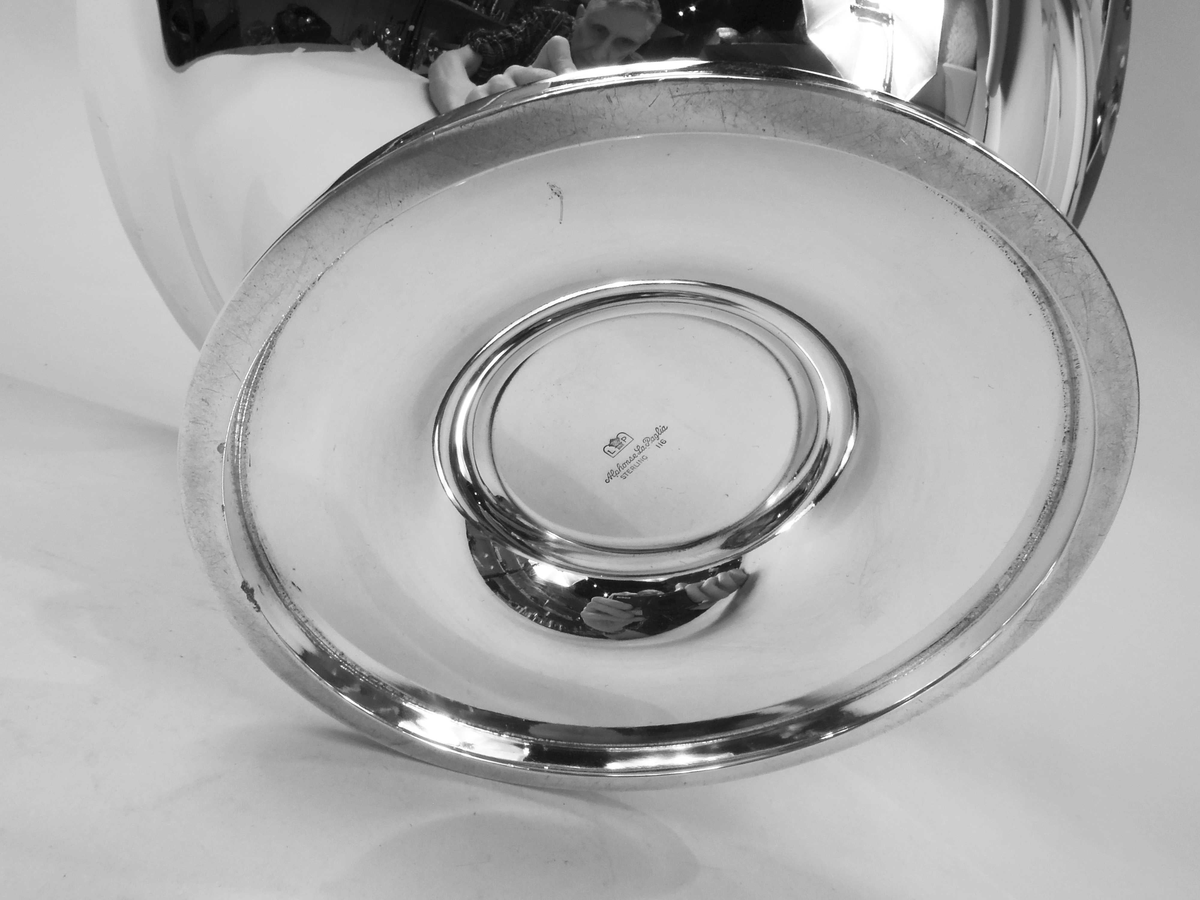 20th Century La Paglia Midcentury Modern Sterling Silver Centerpiece Bowl For Sale