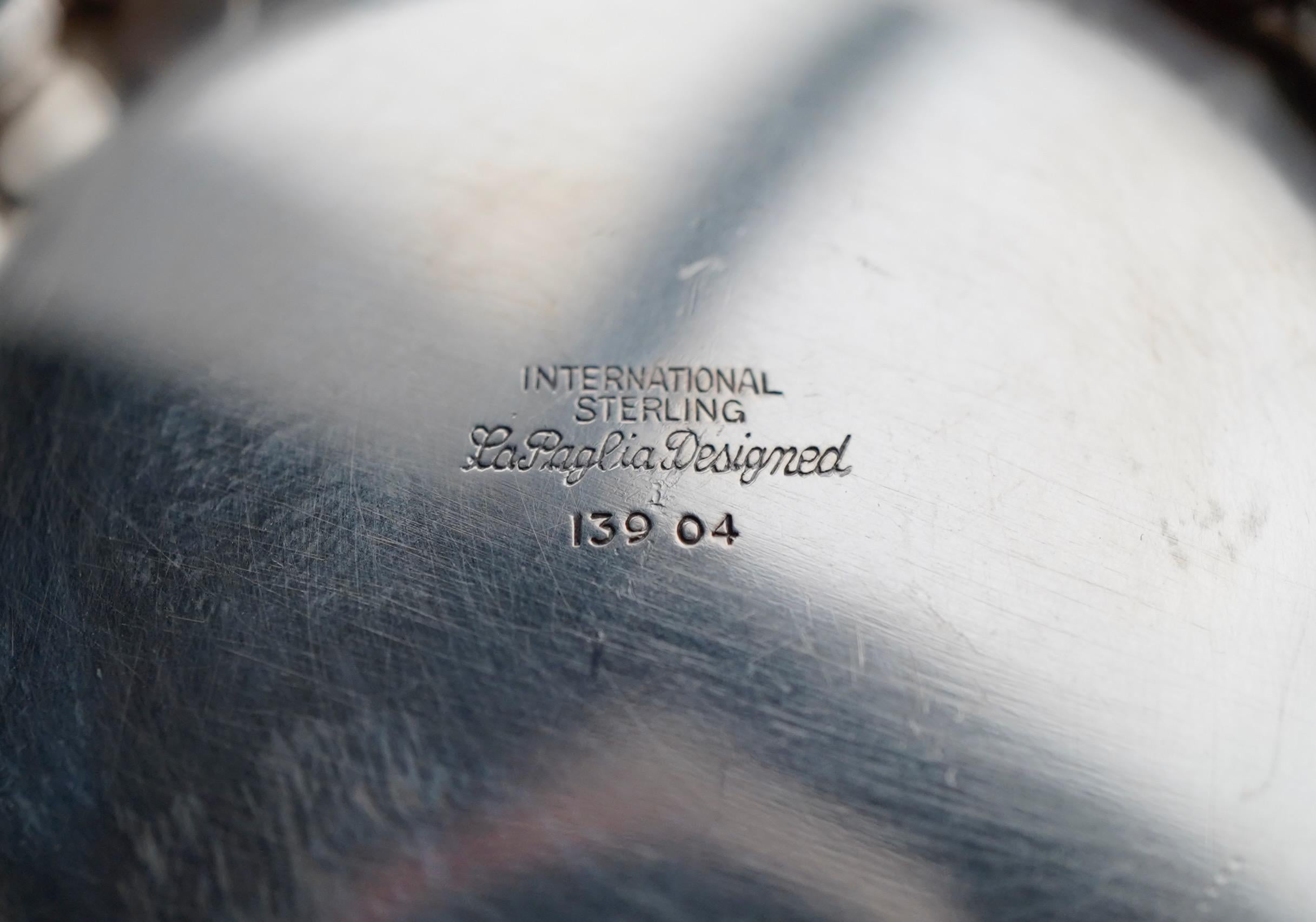 Service à thé en sterling La Paglia Milieu du siècle en vente 2