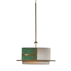 La Paglietta Green and Ivory Pendant Light