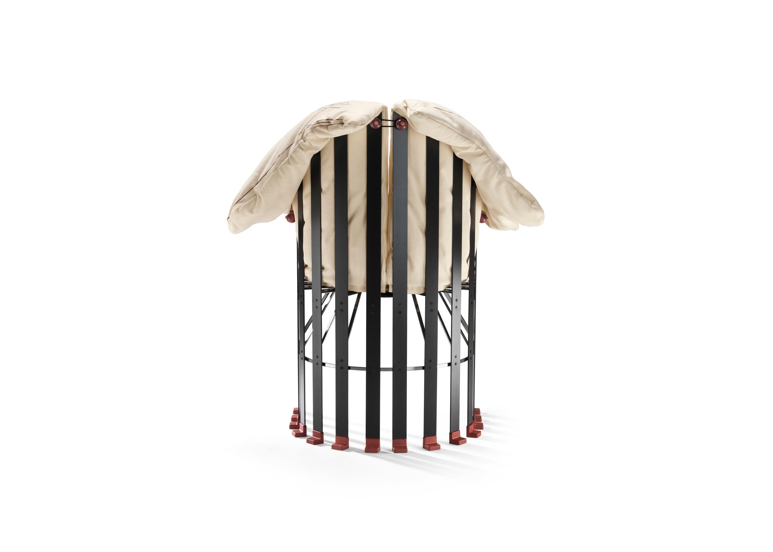 Italian La Pagnotta Armchair in Carbon Fiber & Cotton by Gaetano Pesce For Sale