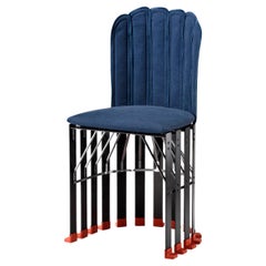 La Pagnottina Blue Versatile Chair in Carbon Fiber by Gaetano Pesce