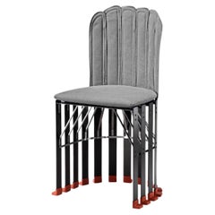 La Pagnottina Grey Versatile Chair in Carbon Fiber by Gaetano Pesce
