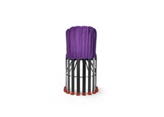 La Pagnottina Purple Versatile Chair in Carbon Fiber by Gaetano Pesce