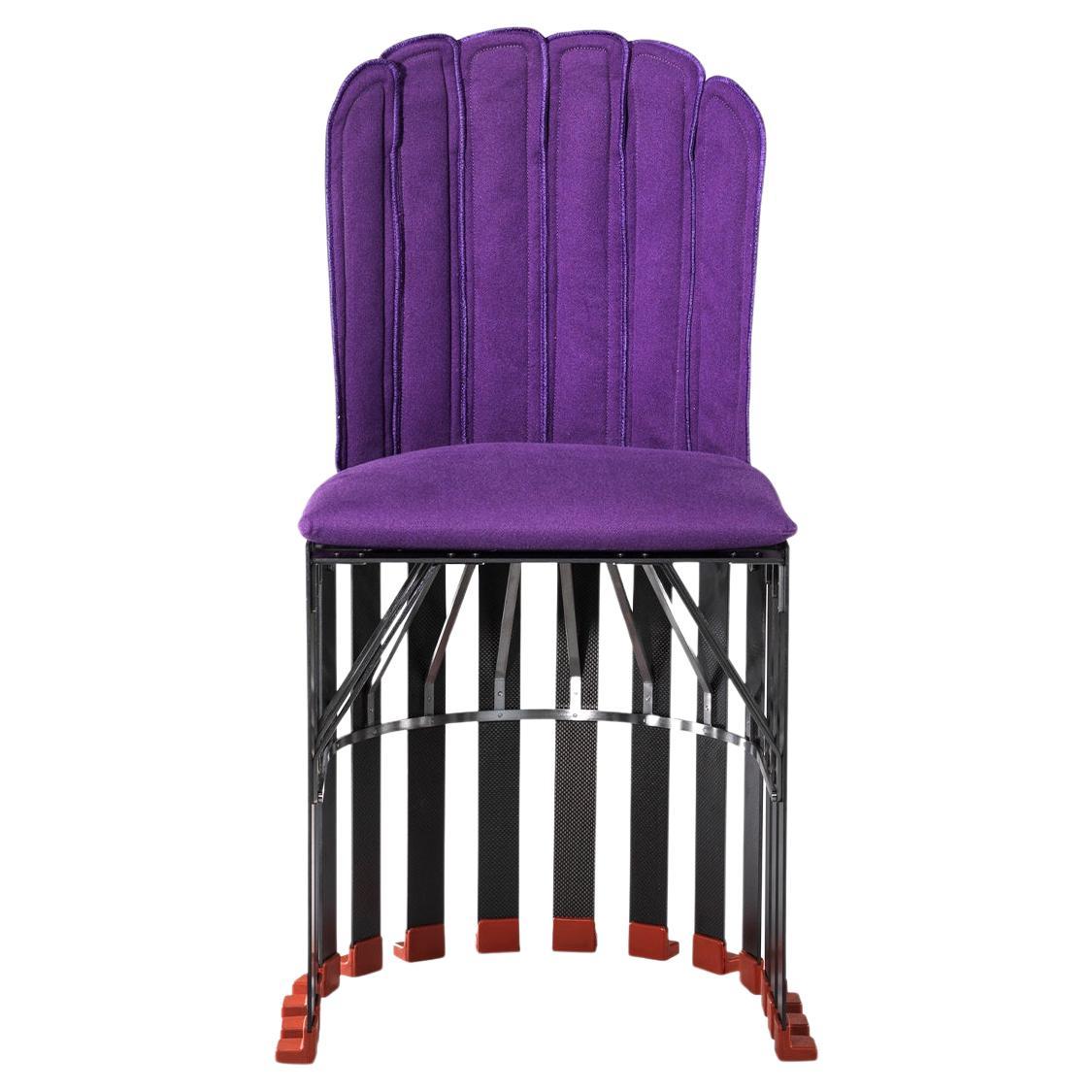 La Pagnottina Purple Versatile Chair in Carbon Fiber by Gaetano Pesce For Sale