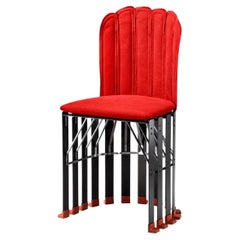 La Pagnottina Red Versatile Chair in Carbon Fiber by Gaetano Pesce