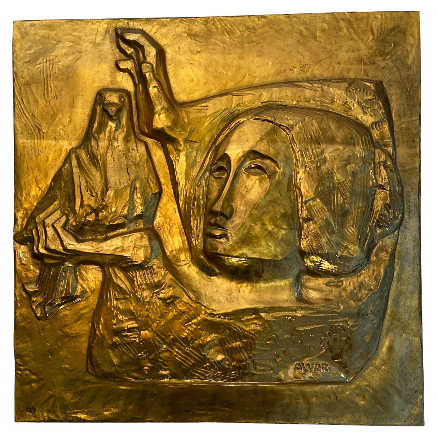 “La Paloma” Artwork Panel by Alvar Sunol, circa 1960