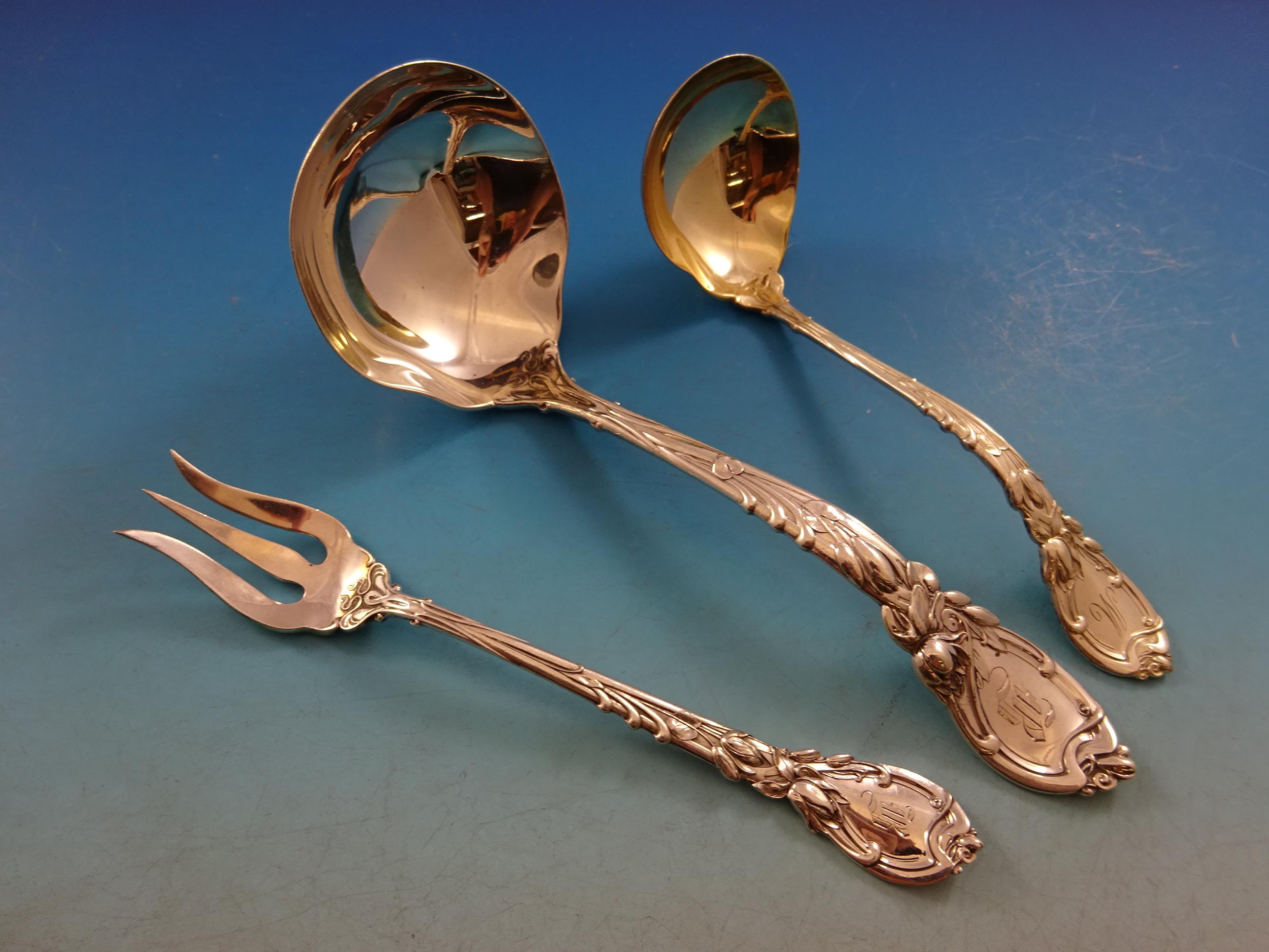 La Parisienne by Reed & Barton Sterling Silver Flatware Set 130p Special Listing In Good Condition In Big Bend, WI