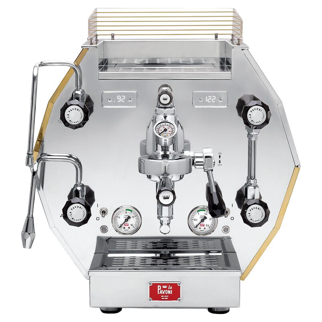 Mid-Century Modern Machine à café Espresso La Pavoni Diamantina en acier inoxydable, nouveau Enzo Mari en vente