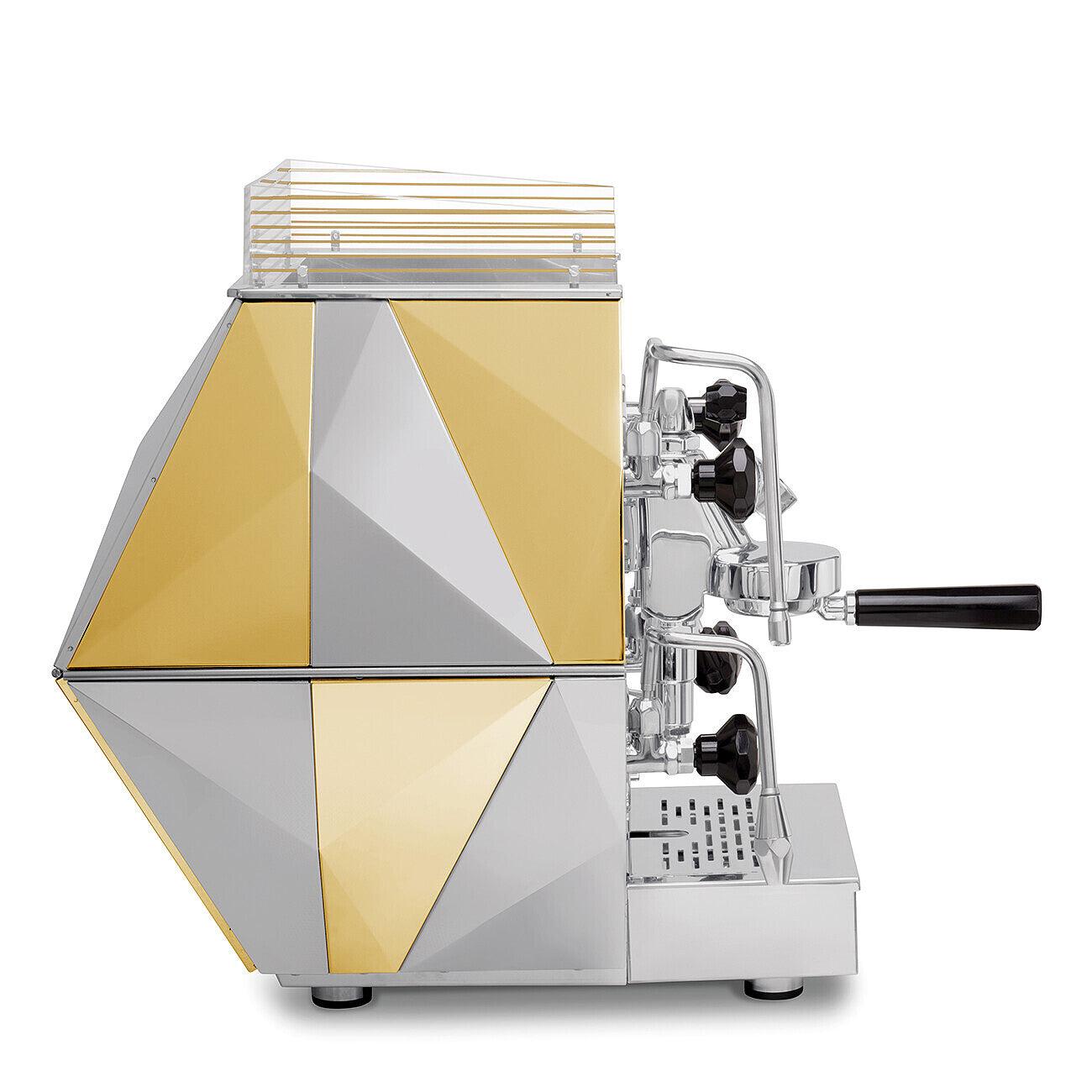 italien Machine à café Espresso La Pavoni Diamantina en acier inoxydable, nouveau Enzo Mari en vente