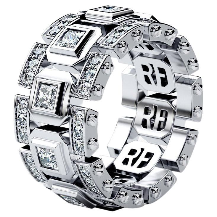 LA PAZ Platinum Ring with 3.30ct Diamonds For Sale