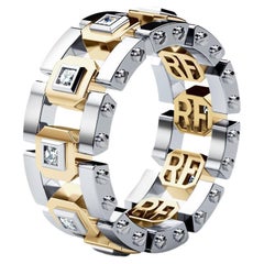LA PAZ Two-Tone 14k White & Yellow Gold Ring with 0.40ct Diamonds
