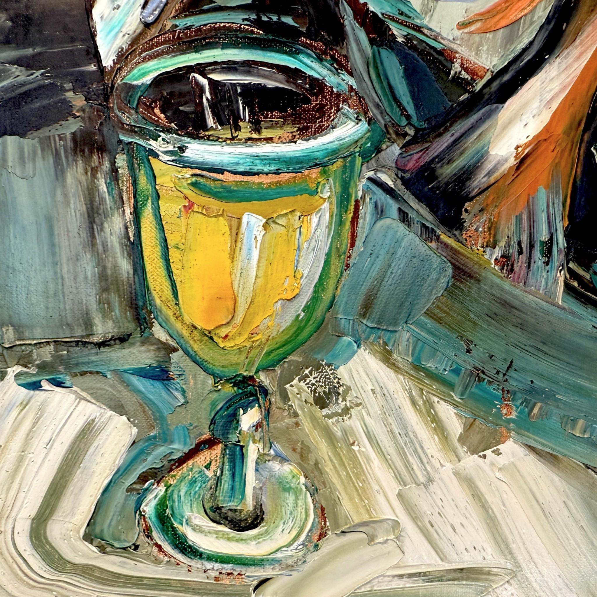 La Pêche d’Émile (The Catch of Émile), oil on canvas by Georges Coulomb In Good Condition For Sale In NICE, FR