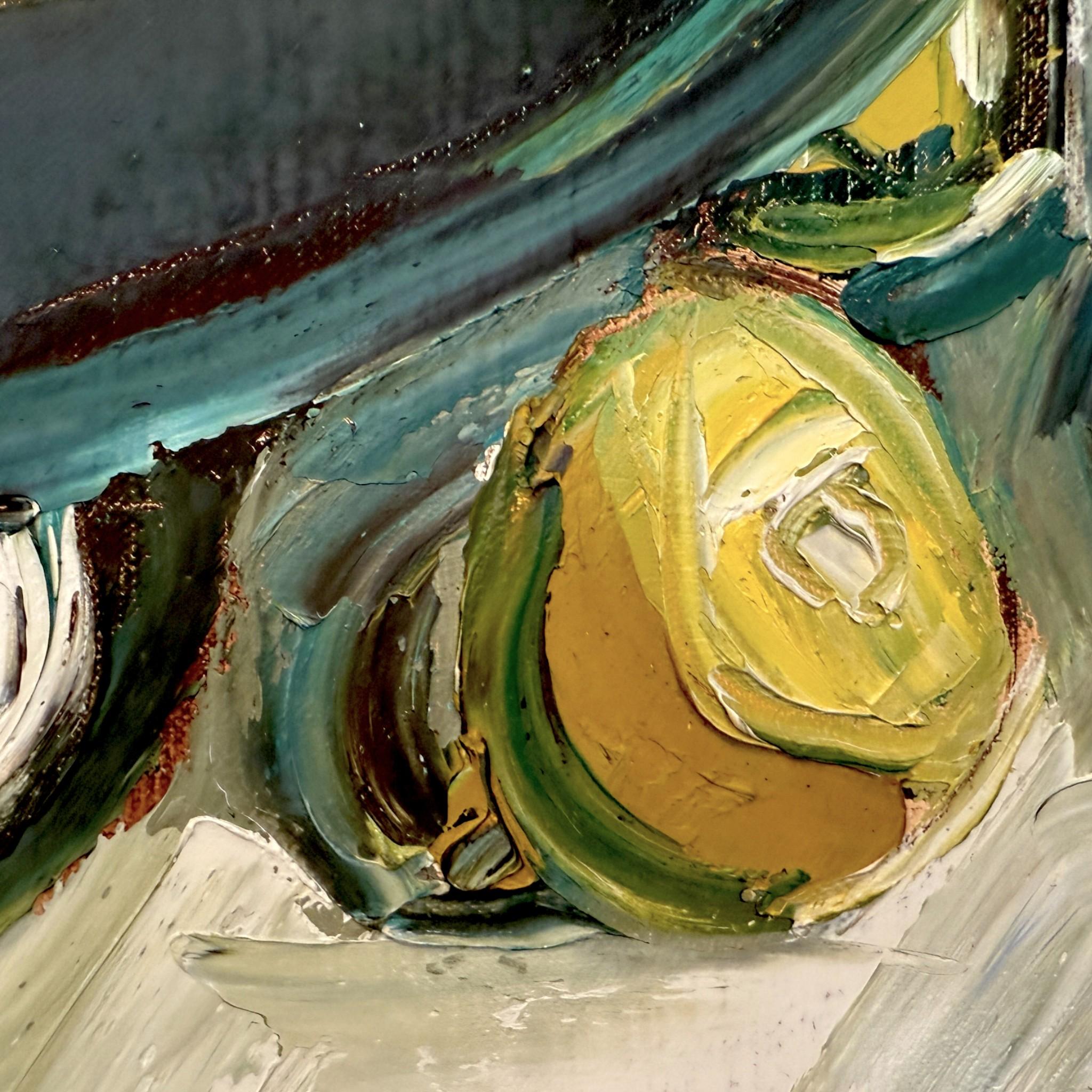 Canvas La Pêche d’Émile (The Catch of Émile), oil on canvas by Georges Coulomb For Sale