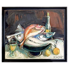 La Pêche d’Émile (The Catch of Émile), oil on canvas by Georges Coulomb