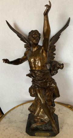Emile Louis Picault, Bronze Statue, Titled La Pensee, France, 1900s