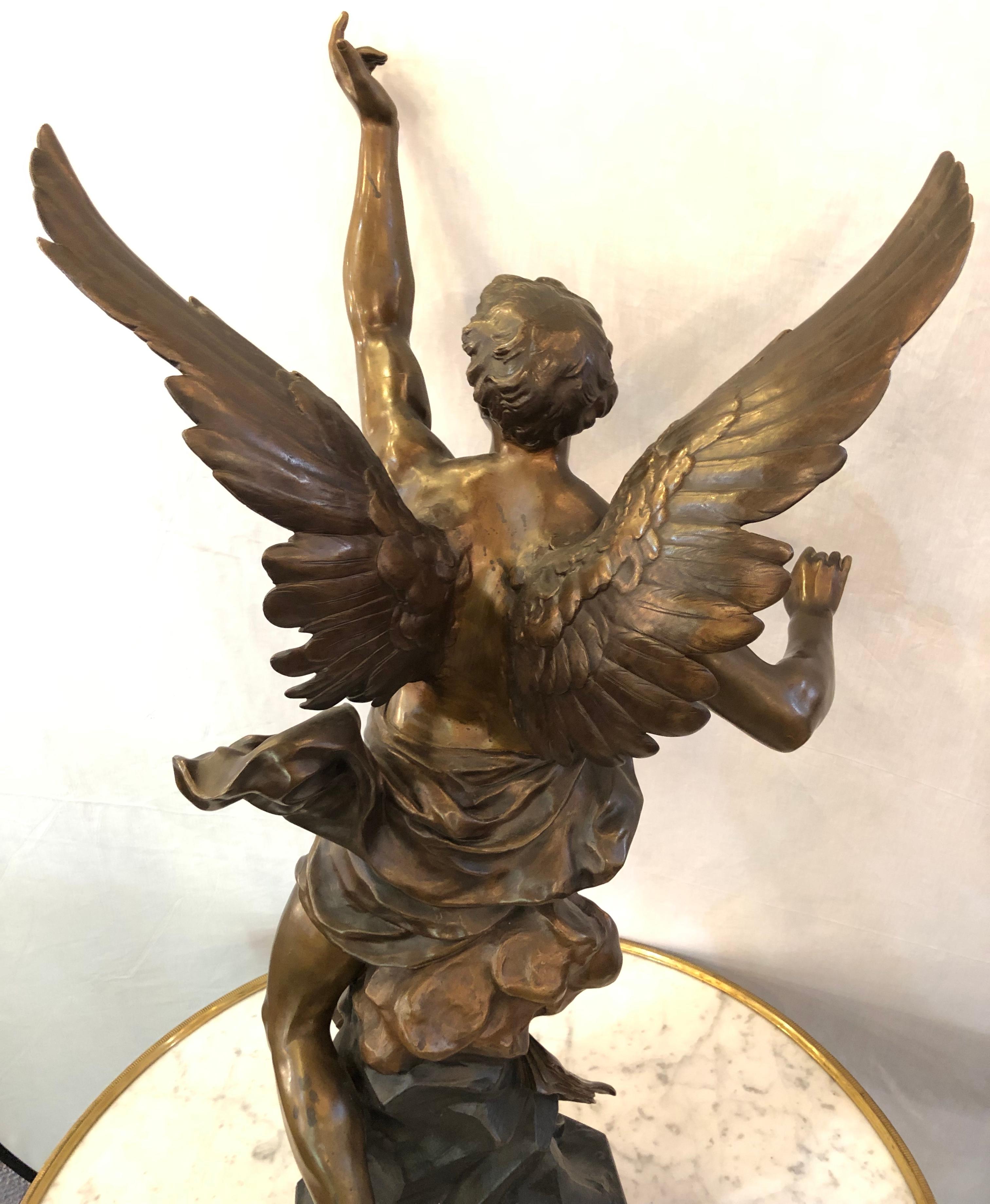 Belle Époque Emile Louis Picault, statue en bronze, intitulée La Pensée, France, années 1900 en vente