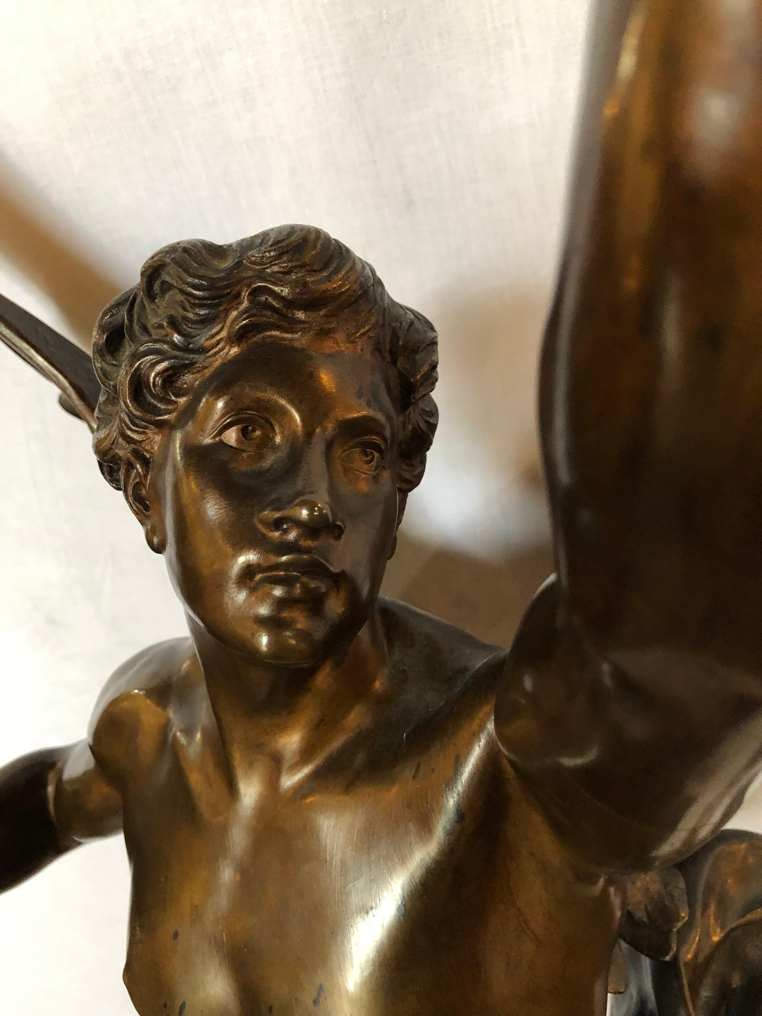 Emile Louis Picault, statue en bronze, intitulée La Pensée, France, années 1900 Bon état - En vente à Stamford, CT