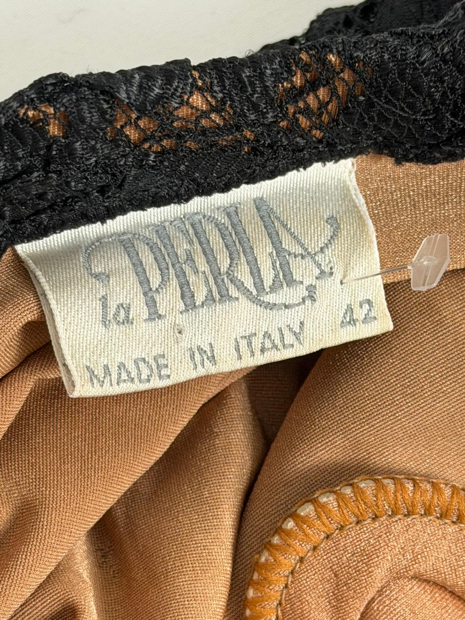 La Perla 1990 Robe sirène en dentelle noire avec ourlet en tulle transparent Pour femmes en vente