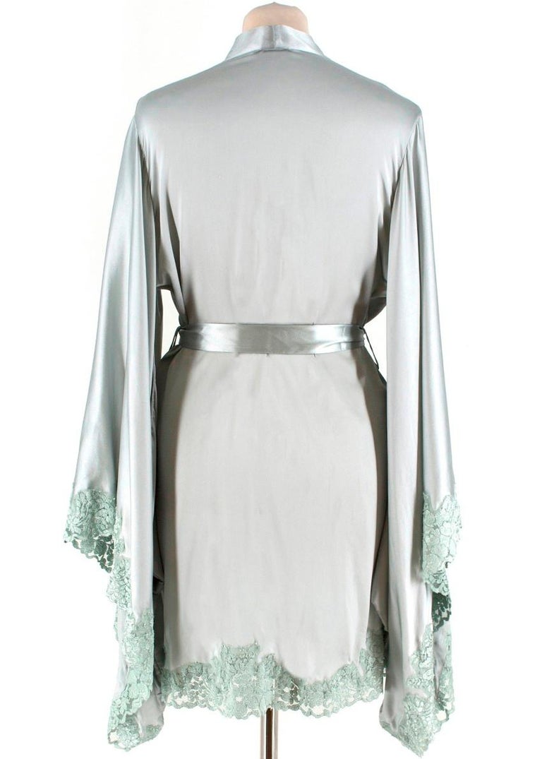 La Perla Azalea silk-blend satin kimono robe US 4 at 1stDibs | azaleas  lingerie, la perla kimono, the robe azalea