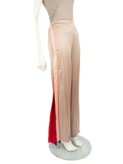 La Perla Beige Wide Leg Side Stripe Trousers Size L