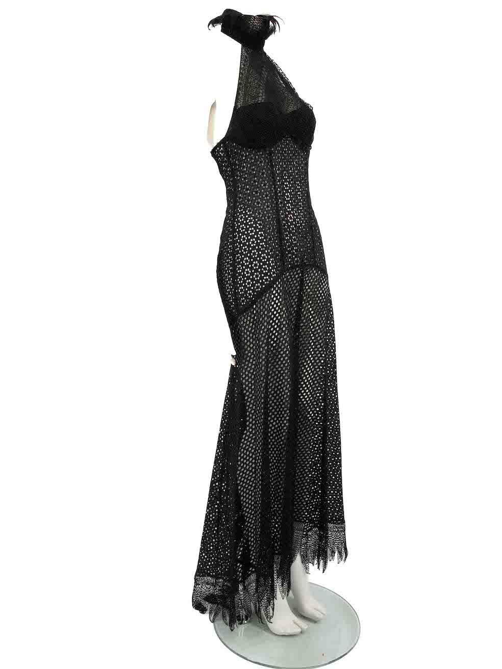 CONDITION is Very good. Minimal wear to dress is evident. Minimal wear to the hem, with holes to the broderie anglaise. The composition label is missing on this used La Perla designer resale item.
 
 
 
 Details
 
 
 Black
 
 Cotton
 
 Maxi dress
 
